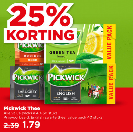 Pickwick   thee folder aanbieding bij  Plus - details