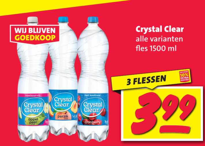 Crystal Clear   fruitdrank folder aanbieding bij  Nettorama - details
