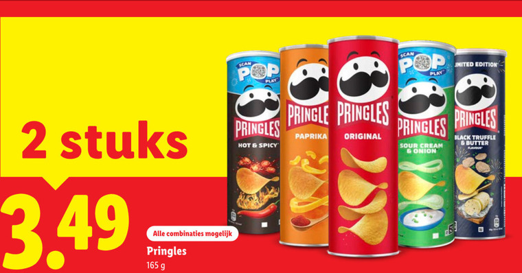 Pringles   chips folder aanbieding bij  Lidl - details