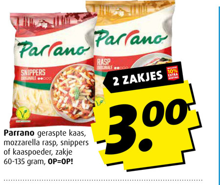 Parrano   geraspte kaas folder aanbieding bij  Boni - details