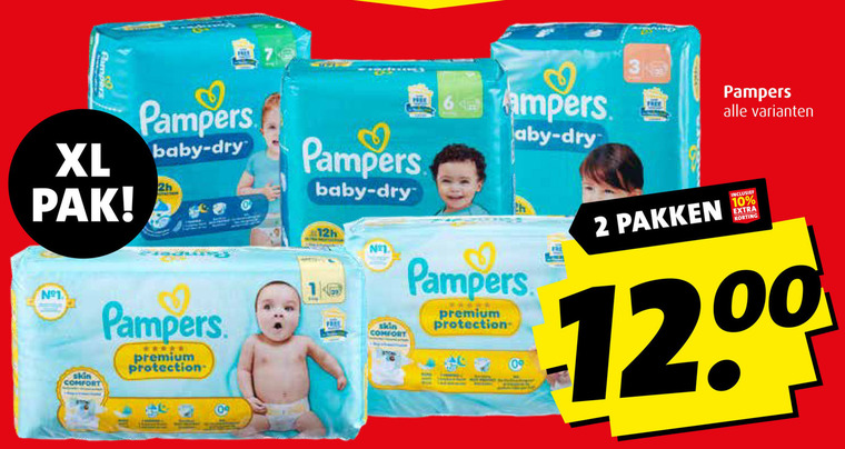 Pampers   luiers, luierbroekjes folder aanbieding bij  Boni - details
