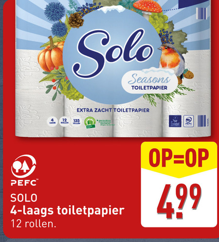 Solo   toiletpapier folder aanbieding bij  Aldi - details