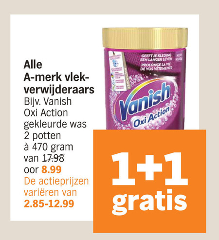 Vanish   vlekkenverwijderaar folder aanbieding bij  Albert&nbsp;Heijn - details