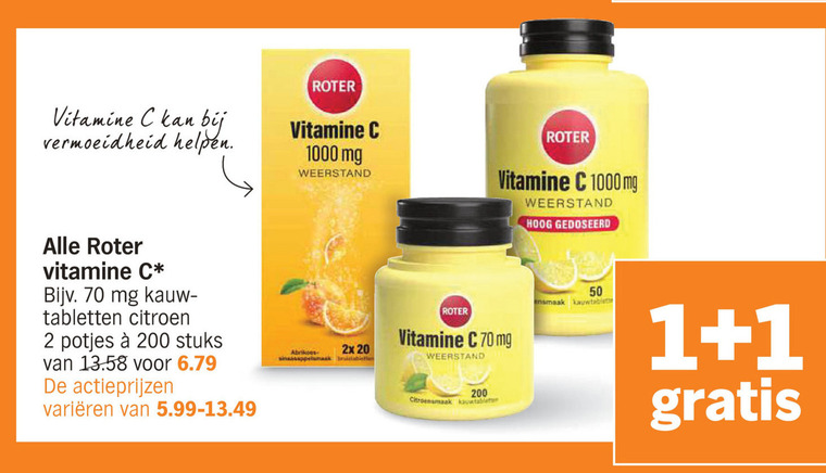 Roter   vitamine folder aanbieding bij  Albert&nbsp;Heijn - details