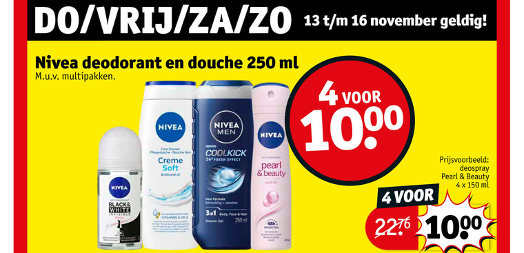 Nivea   deodorant, douchegel folder aanbieding bij  Kruidvat - details