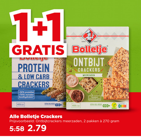 Bolletje   crackers folder aanbieding bij  Plus - details
