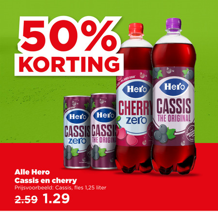 Hero   frisdrank folder aanbieding bij  Plus - details