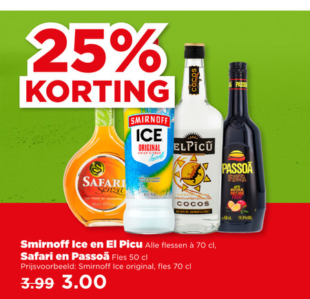 Passoa   likeur folder aanbieding bij  Plus - details