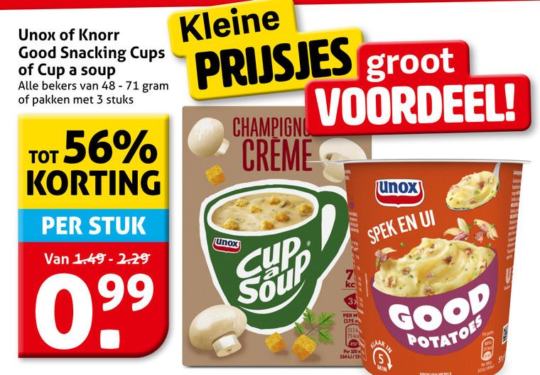 Unox   soep folder aanbieding bij  Hoogvliet - details