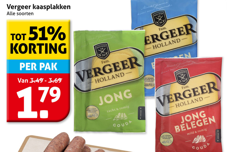 Vergeer   kaasplakken folder aanbieding bij  Hoogvliet - details