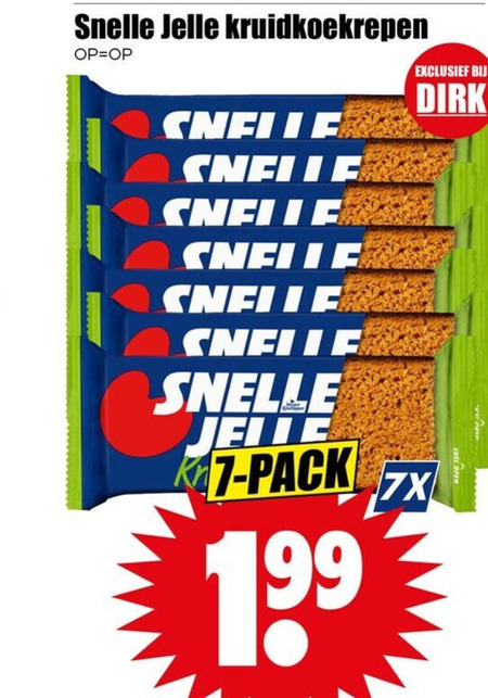 Snelle Jelle   ontbijtkoekreep folder aanbieding bij  Dirk - details
