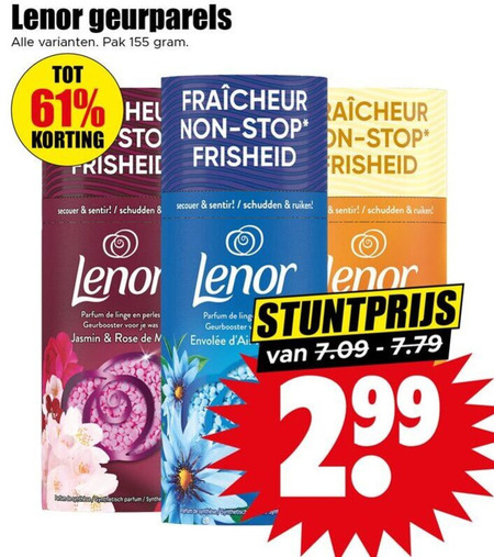 Lenor   wasverzachter folder aanbieding bij  Dirk - details