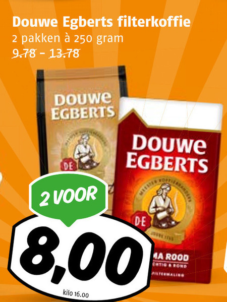 Douwe Egberts   koffie folder aanbieding bij  Poiesz - details