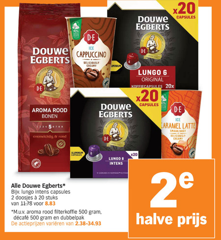 Douwe Egberts   koffiecups, koffie folder aanbieding bij  Albert&nbsp;Heijn - details