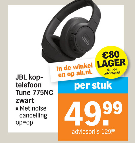 JBL   koptelefoon folder aanbieding bij  Albert&nbsp;Heijn - details