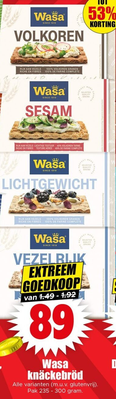 Wasa   knackebrod folder aanbieding bij  Dirk - details