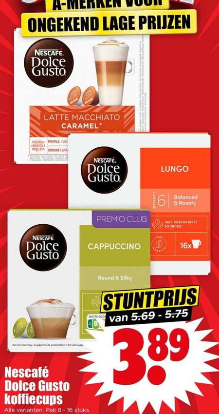 Nescafe   dolce gusto capsules folder aanbieding bij  Dirk - details
