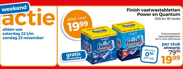 Finish   vaatwasmiddel folder aanbieding bij  Trekpleister - details