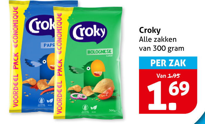 Croky   chips folder aanbieding bij  Hoogvliet - details