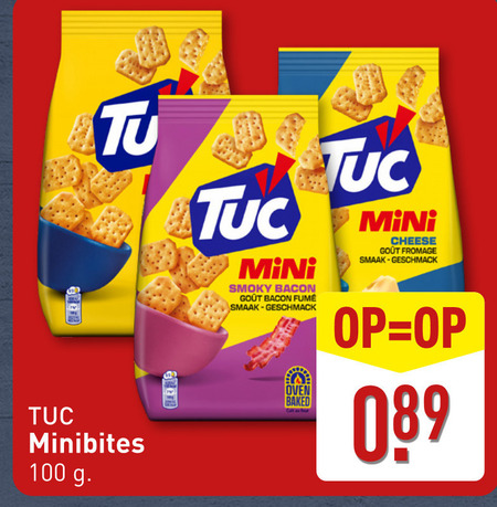 lu tuc zoutjes 100 minibites mini smoky bacon fume oven baked cheese gout fromage folder aanbieding bij Aldi Lu Tuc zoutje folder aanbieding bij Aldi - details