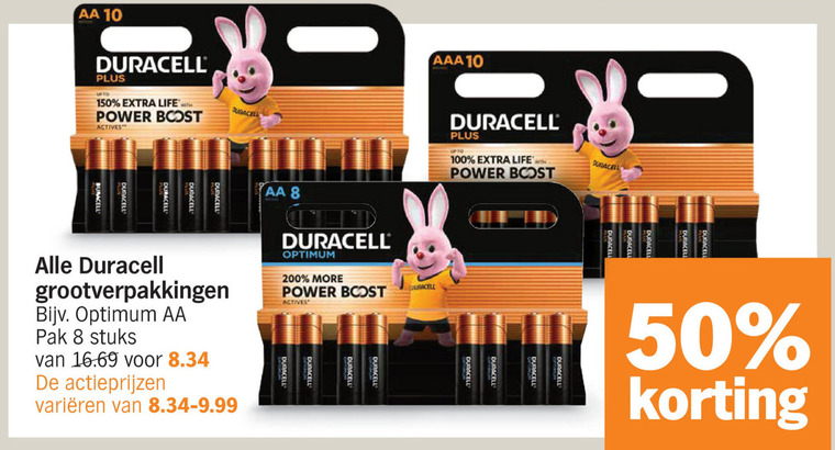 Duracell   batterij folder aanbieding bij  Albert&nbsp;Heijn - details