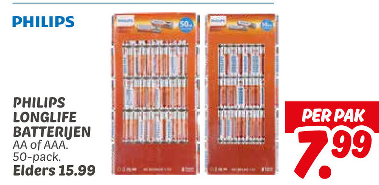 Philips   batterij folder aanbieding bij  Dekamarkt - details