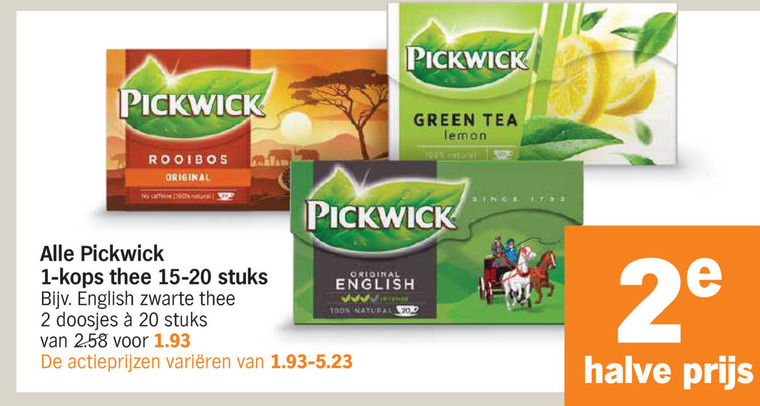 Pickwick   thee folder aanbieding bij  Albert&nbsp;Heijn - details