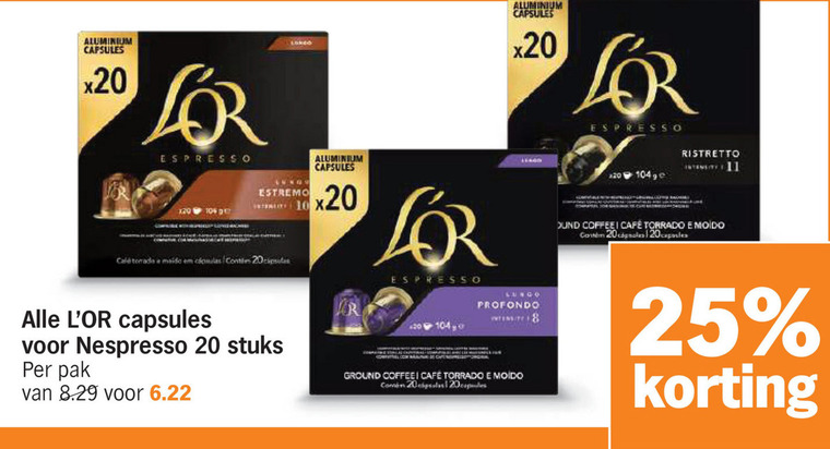Douwe Egberts L Or   koffiecups folder aanbieding bij  Albert&nbsp;Heijn - details