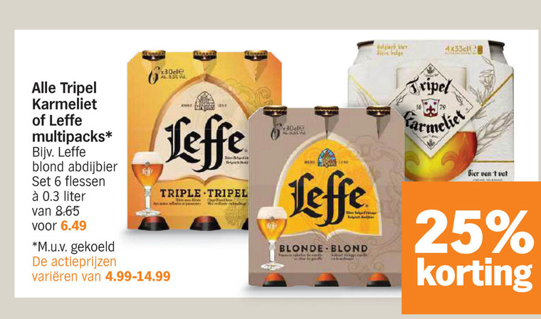 Leffe   speciaalbier, blikje bier folder aanbieding bij  Albert&nbsp;Heijn - details