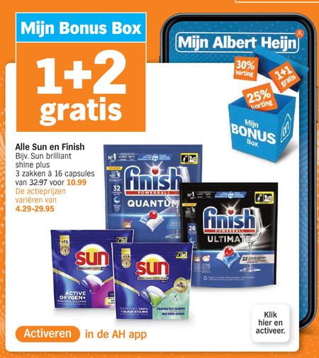 Sun   vaatwasmiddel folder aanbieding bij  Albert&nbsp;Heijn - details