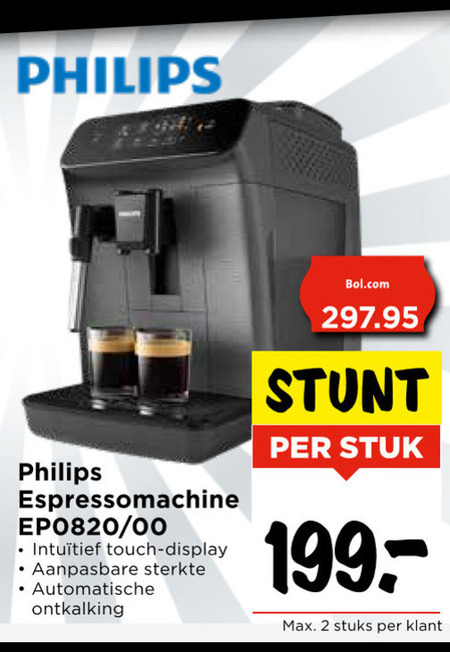 Philips   espressoapparaat folder aanbieding bij  Vomar - details