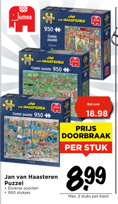 Jan van Haasteren   legpuzzel folder aanbieding bij  Vomar - details