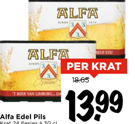 Alfa   krat bier folder aanbieding bij  Vomar - details