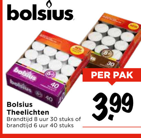 Bolsius   theelicht folder aanbieding bij  Vomar - details