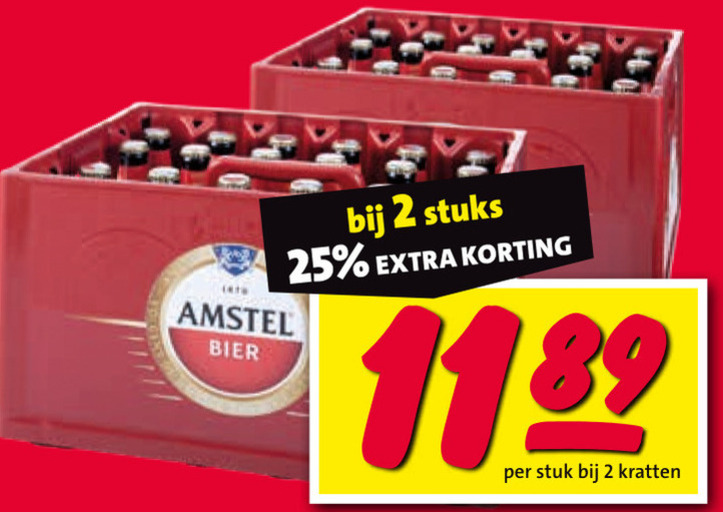 Amstel   krat bier folder aanbieding bij  Nettorama - details