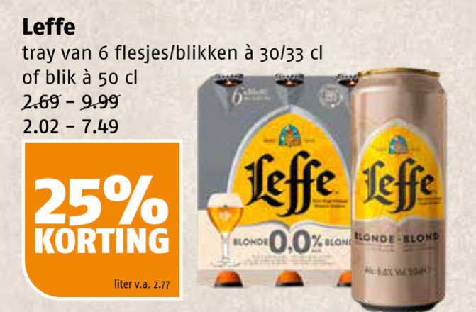 Leffe   speciaalbier, blikje bier folder aanbieding bij  Poiesz - details