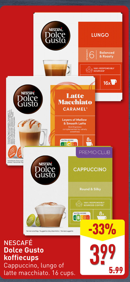 Nescafe   dolce gusto capsules folder aanbieding bij  Aldi - details