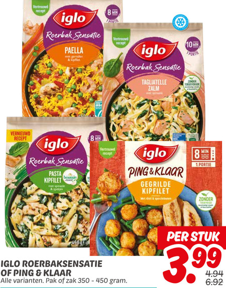 Iglo   diepvriesmaaltijd folder aanbieding bij  Dekamarkt - details