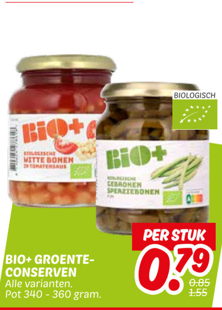 Bio Plus   groenteconserven folder aanbieding bij  Dekamarkt - details