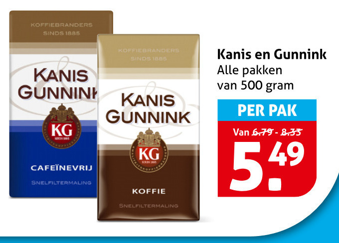Kanis en Gunnink   koffie folder aanbieding bij  Hoogvliet - details