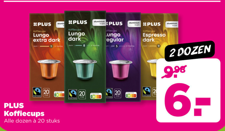 Plus Huismerk   koffiecups folder aanbieding bij  Plus - details