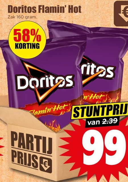 Doritos   chips folder aanbieding bij  Dirk - details
