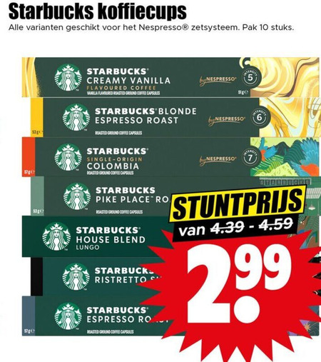 Starbucks   koffiecups folder aanbieding bij  Dirk - details