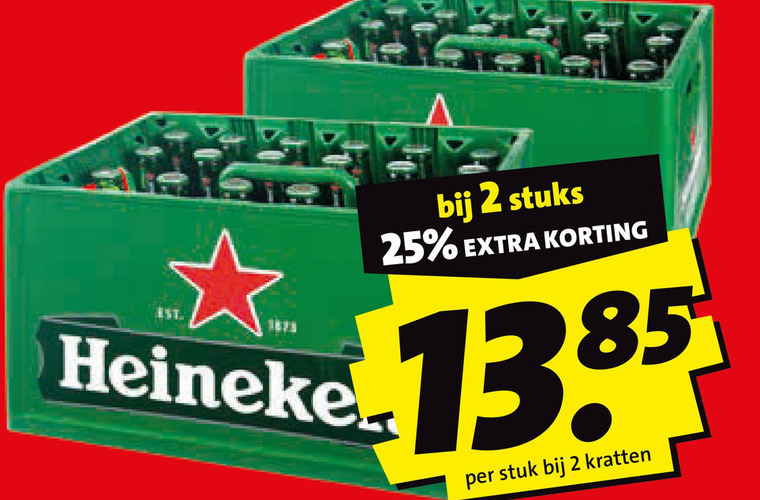 Heineken   krat bier folder aanbieding bij  Boni - details