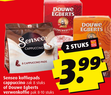 Douwe Egberts Senseo   oploskoffie, koffiepad folder aanbieding bij  Boni - details