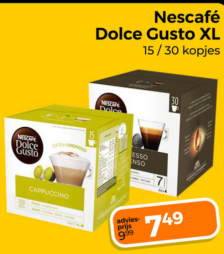 Nescafe   dolce gusto capsules folder aanbieding bij  Trekpleister - details