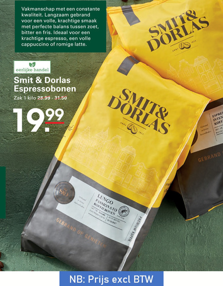 Smit en Dorlas   koffiebonen folder aanbieding bij  Sligro - details