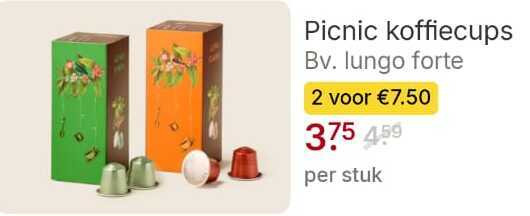 Picnic   koffiecups folder aanbieding bij  Picnic - details