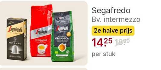 Segafredo   koffiebonen, koffiecups folder aanbieding bij  Picnic - details