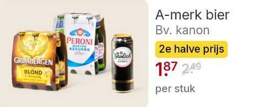 Peroni   speciaalbier, blikje bier folder aanbieding bij  Picnic - details